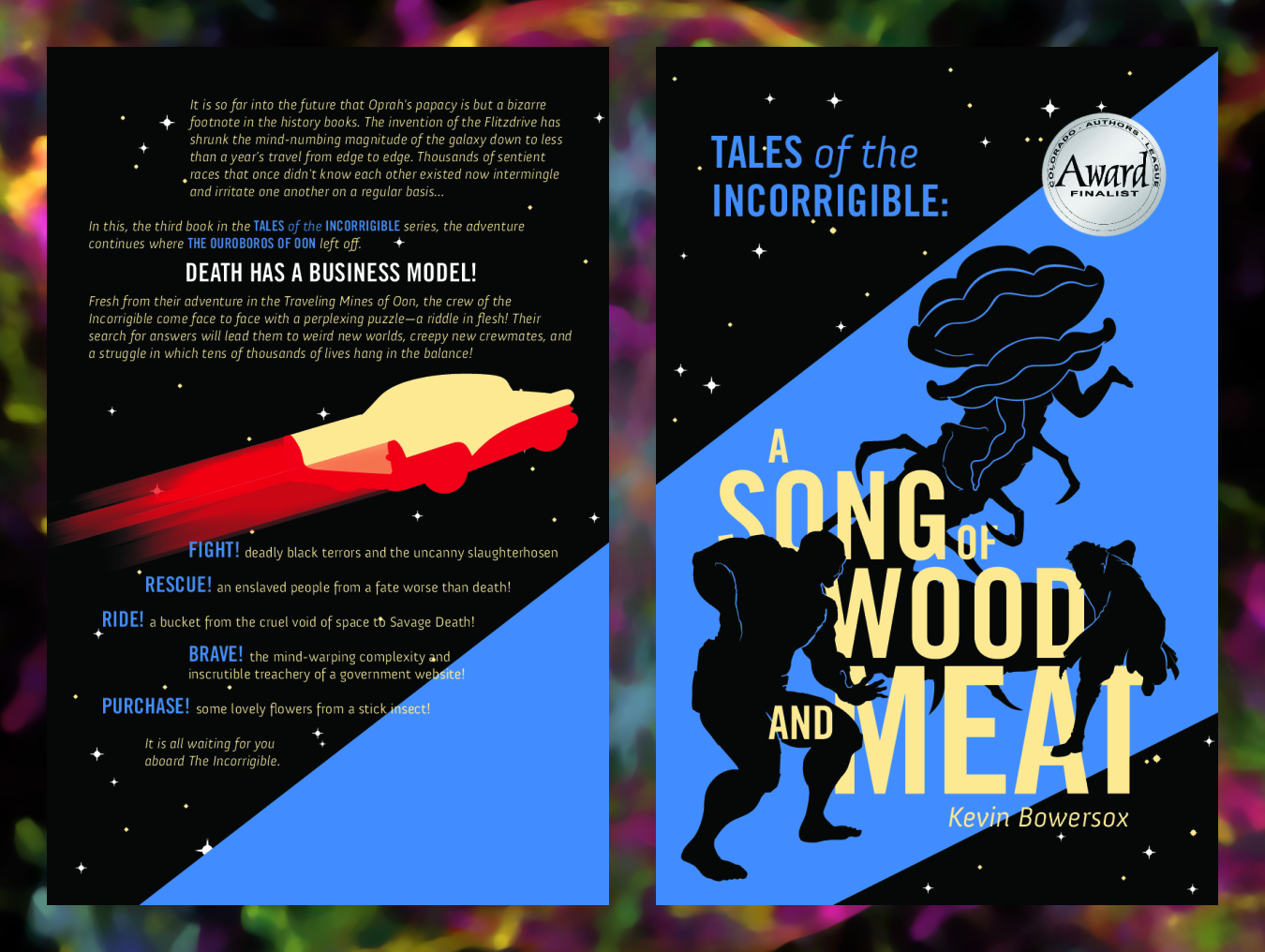 Back and front cover of Tales of the Incorrigible: A Song of Wood and Meat